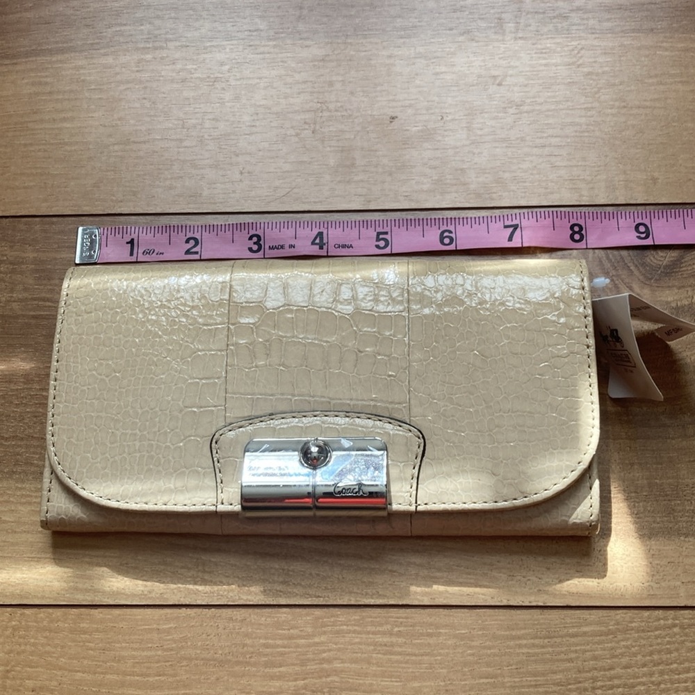 NWT Coach KRI Crocodile Slim Envelope Wallet. - Picture 6 of 7